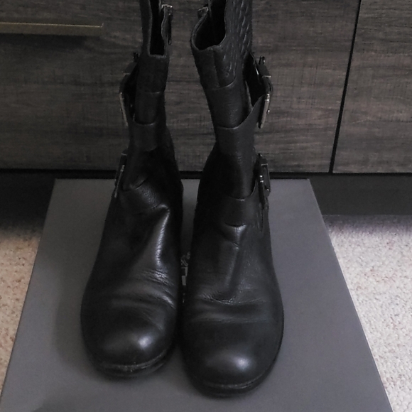 Black and gunsmoke metal booties - Picture 2 of 3